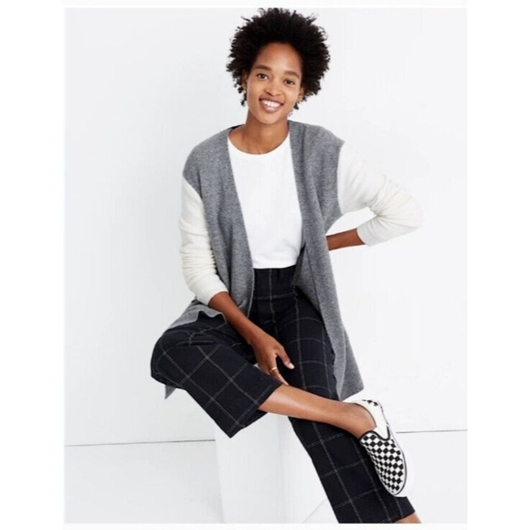 Madewell Women's Colorblock Kent Cardigan Sweater in Coziest Yarn size XS - Picture 2 of 9